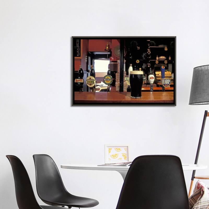 iCanvas "Glass Of Stout On The Bar, The Old Stand, Dublin, Republic Of